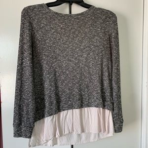 Grey and white Blouse